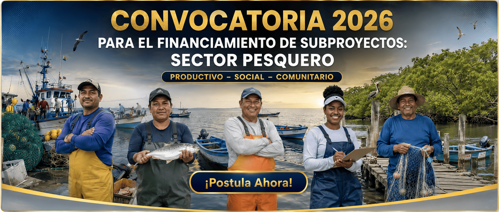 Convocatoria para financiamiento de subproyectos sector pesquero 2026